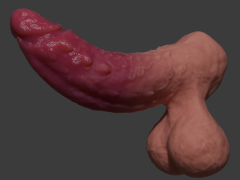 Ferinan Monster Penis Sextoy Rigged 3D Model