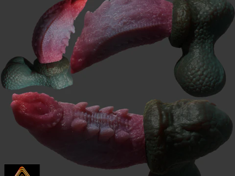 Fantasia Skiritix Drag&atilde;o P&ecirc;nis Sextoy Rigged Modelo 3D