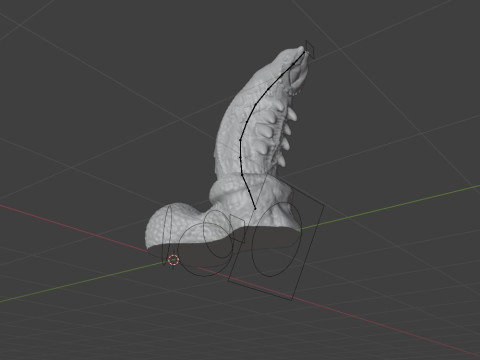 Fantasy Skiritix Dragon Penis Sextoy Rigged 3D Model