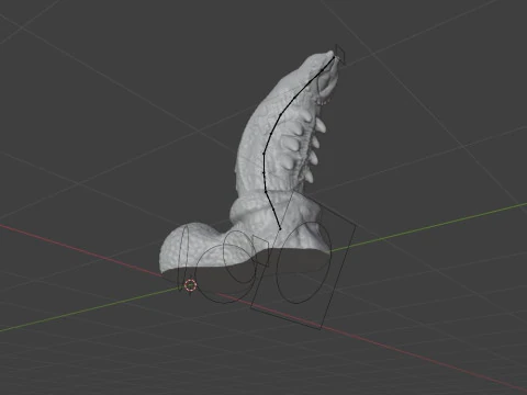 Fantasy Skiritix Drag&oacute;n Pene Sextoy Rigged Modelo 3D