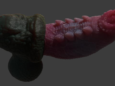 Fantasy Skiritix Dragon Penis Sextoy Rigged 3D Model