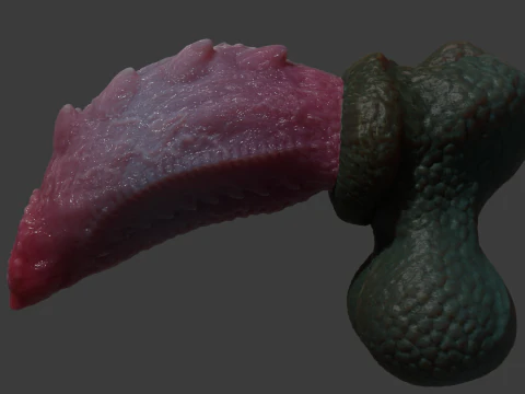 Fantasy Skiritix Drag&oacute;n Pene Sextoy Rigged Modelo 3D