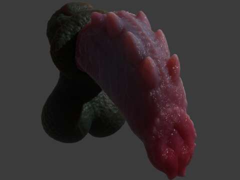 Fantasy Skiritix Dragon Penis Sextoy Rigged 3D Model