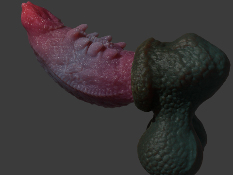 Fantasy Skiritix Dragon Penis Sextoy Rigged 3D Model