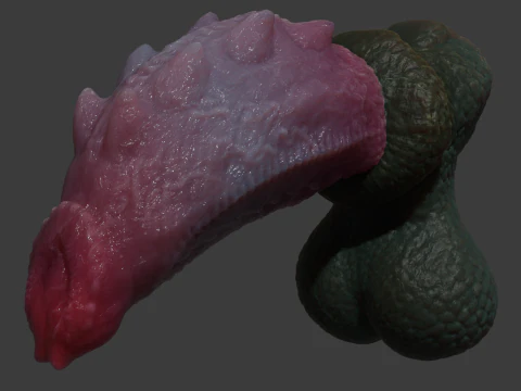 Fantasy Skiritix Drag&oacute;n Pene Sextoy Rigged Modelo 3D