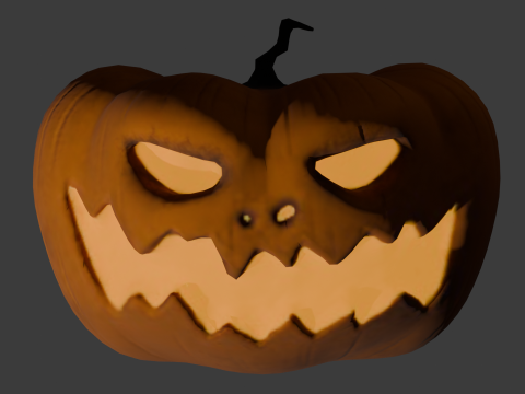 Spooky Pumpkin Plug Lowpoly Sextoy 3Dモデル