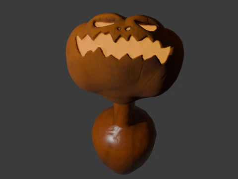 Spooky Pumpkin Plug Lowpoly Sextoy 3D Model