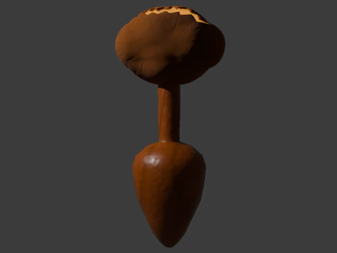 Spooky Pumpkin Plug Lowpoly Sextoy 3D Model