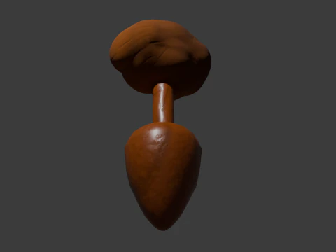 Spooky Pumpkin Plug Lowpoly Sextoy 3D Model