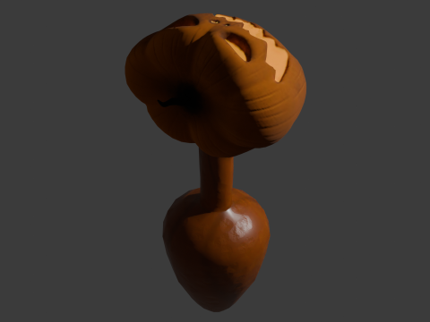 Spooky Pumpkin Plug Lowpoly Sextoy 3Dモデル