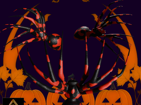 Spooky Spider Plug Sextoy lowpoly 3D Model