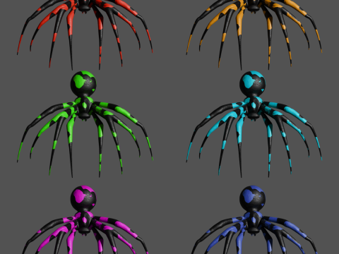 Spooky Spider Plug Sextoy lowpoly 3D Модель