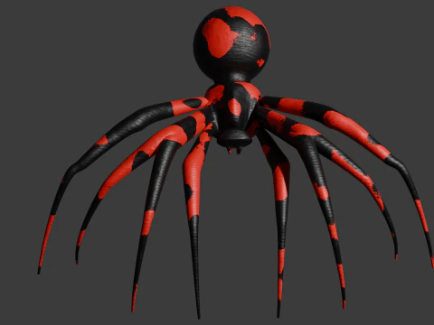 Spooky Spider Plug Sextoy lowpoly 3D Model
