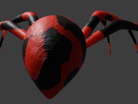 Spooky Spider Plug Sextoy lowpoly 3D Модель
