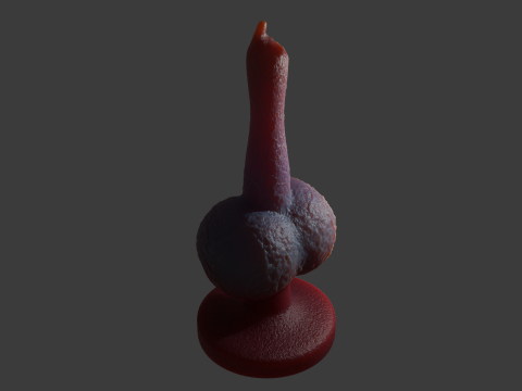 Tiny Dog Penis Sextoy Rigged Model 3D