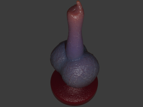 Tiny Dog Penis Sextoy Rigged Model 3D