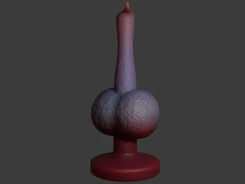 Tiny Dog Penis Sextoy Rigged 3D Model