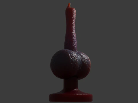 Tiny Dog Penis Sextoy Rigged 3D Model