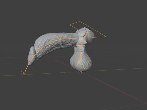 Fantasiedraak Eragan Penis Sextoy opgetuigd 3D Model