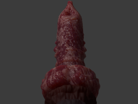 Spooky Werewolf Penis Sextoy Rigged 3D Model