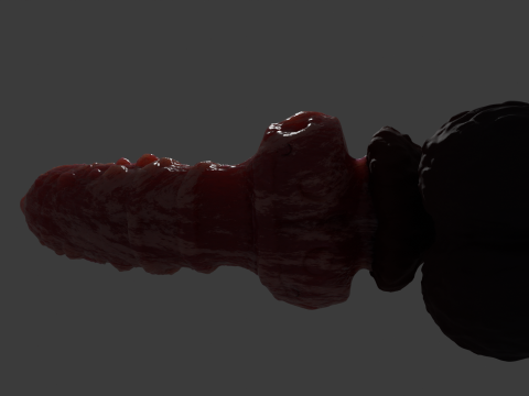 Spooky Werewolf Penis Sextoy Rigged 3D Model