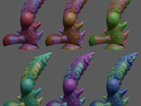 Fantasy Dragon Penis Sextoy Azerrath Rigged 3D Model