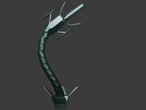 Dandadan Robot Alien Penis Sextoy Lowpoly Rigged 3D Model