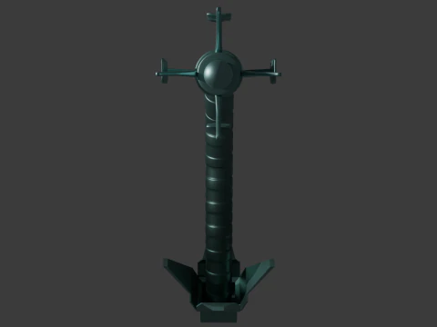 Dandadan Robot Alien Penis Sextoy Lowpoly Rigged 3D Model