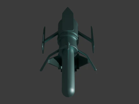 Dandadan Robot Alien Penis Sextoy Lowpoly Rigged 3D Model