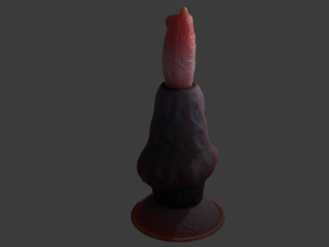 Sheathed Dog Penis Sextoy Rigged 3D 모델