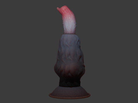Sheathed Dog Penis Sextoy Rigged 3D 모델