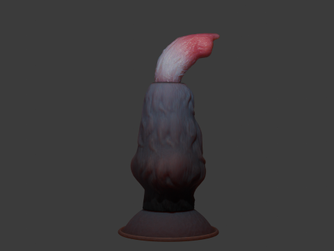 Sheathed Dog Penis Sextoy Rigged 3D 모델