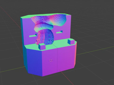 Sheathed Dog Penis Sextoy Rigged 3D Model