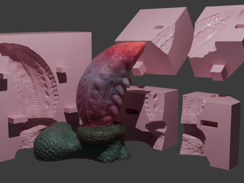 Sheathed Dog Penis Sextoy Rigged Modèle 3D