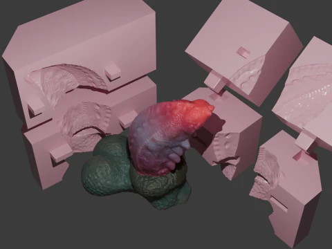 Sheathed Dog Penis Sextoy Rigged 3D Model