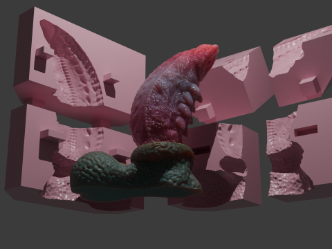 Sheathed Dog Penis Sextoy Rigged Modèle 3D