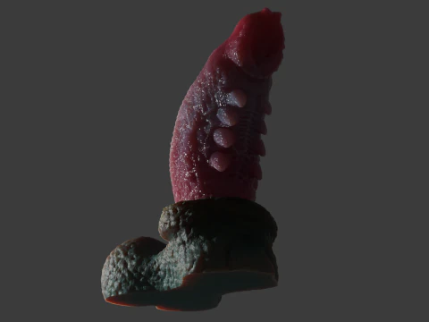 Sheathed Dog Penis Sextoy Rigged 3D Model
