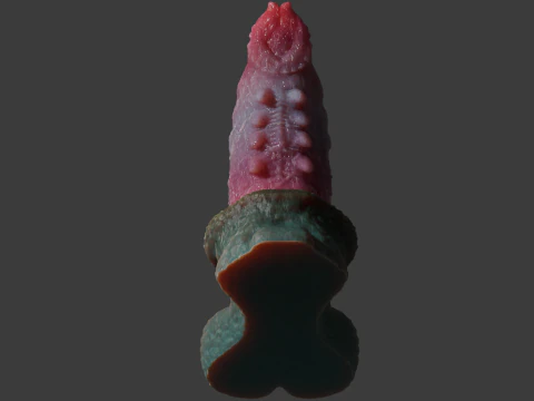 Sheathed Dog Penis Sextoy Rigged 3D Model
