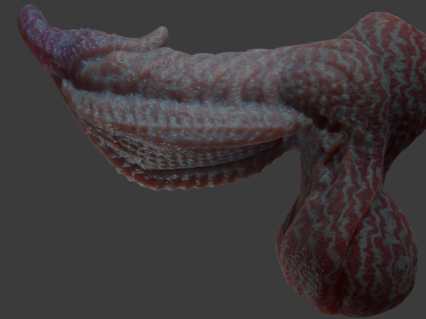 Fantasy Alien Gurax Penis Sextoy Rigged 3Dモデル
