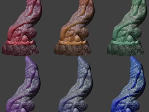 Fantasy Dragon Penis Sextoy Gorgrand Rigged 3D Модель