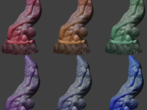 Fantasy Dragon Penis Sextoy Gorgrand Rigged 3D Модель