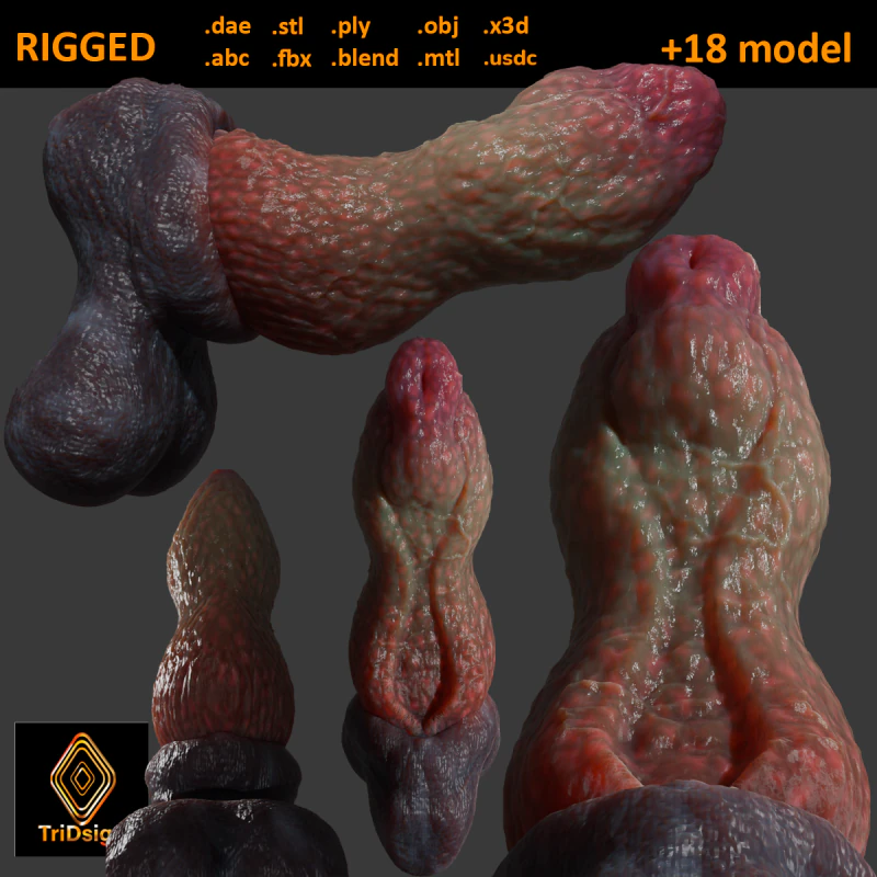 Fantay Dragon Pene Sextoy Jolthran truccato Modello 3D .c4d .max .obj .3ds .fbx .stl .blend 