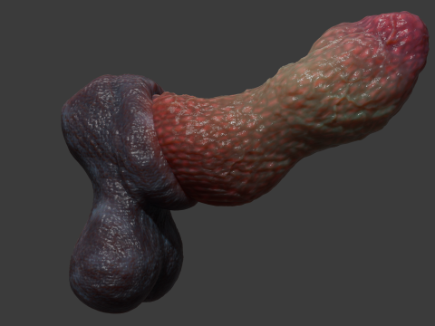 Fantay Dragon Penis Sextoy Jolthran Rigged 3Dモデル