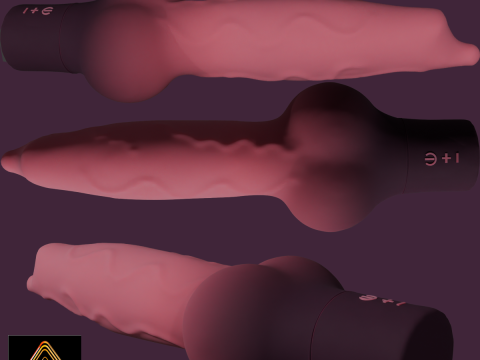 Minima Dog Vibrator Penis Sextoy Low Poly Model 3D