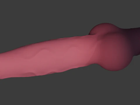 Minima Dog Vibrator Penis Sextoy Low Poly 3D Model