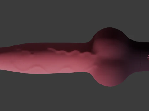 Minima Dog Vibrator Penis Sextoy Low Poly 3D Model