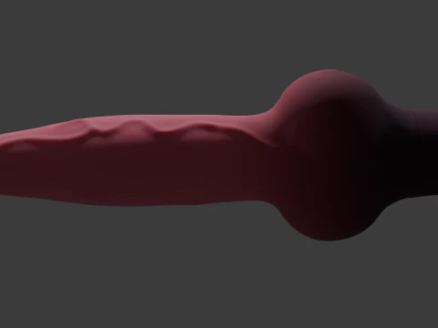 Minima Dog Vibrator Penis Sextoy Low Poly 3D Model