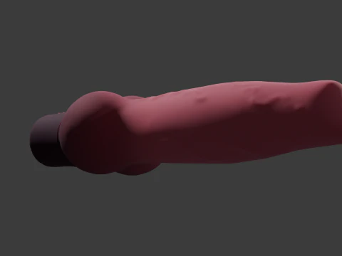 Minima Dog Vibrator Penis Sextoy Low Poly 3D Model