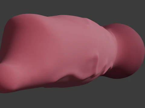Minima Dog Vibrator Penis Sextoy Low Poly 3D Model