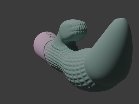 Minima Quon Dragon Vibrator Penis Sextoy Lowpoly Animated Rigged 3D 모델